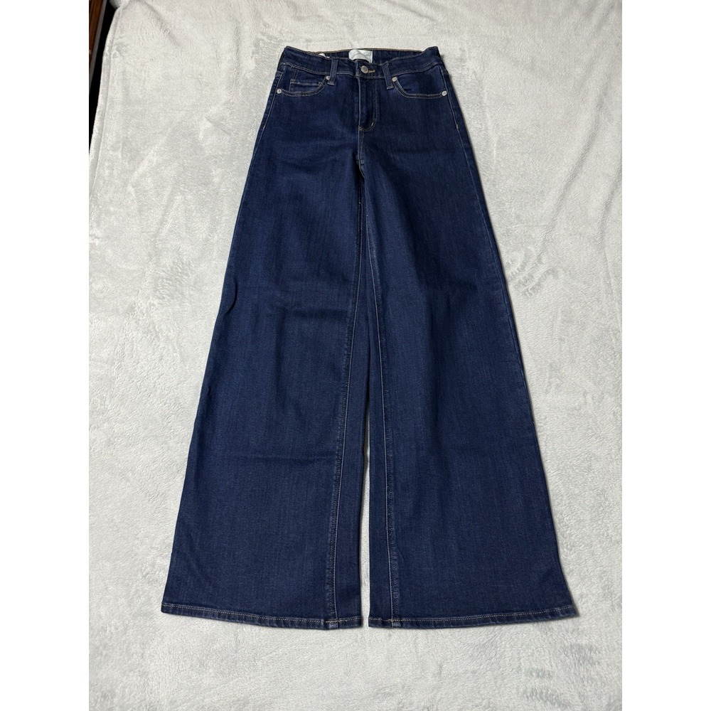 Universal Thread Jeans Womens 6 Blue Dark High Rise Everyday Wide Leg 24x31.5